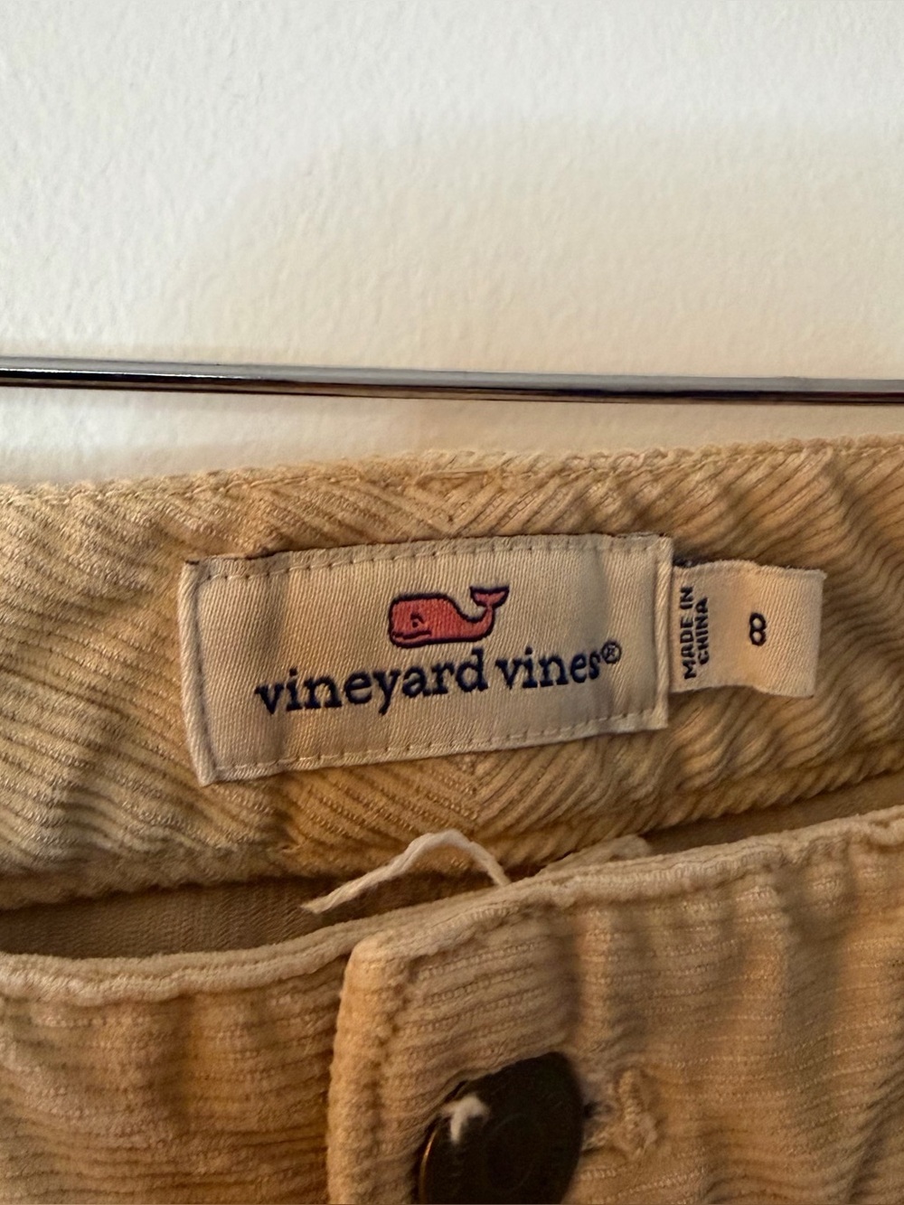 Vineyard Vines Beige Corduroy Pants size 8 - Picture 3 of 6